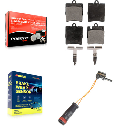 Rear Semi-Metallic Brake Pads & Wear Sensor Kit For Mercedes-Benz SLK350 C230 C280 CLK320 KPW-101055
