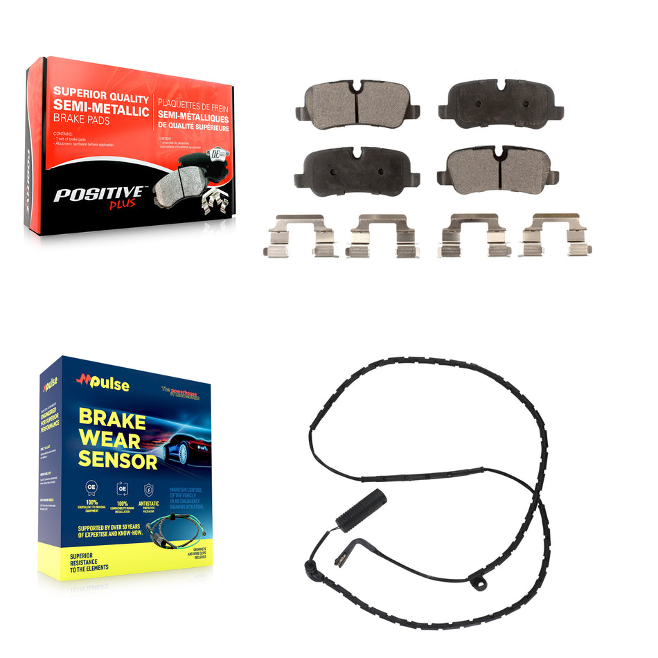 Rear Semi-Metallic Disc Brake Pads And Wear Sensors Kit For Land Rover Range KPW-101071