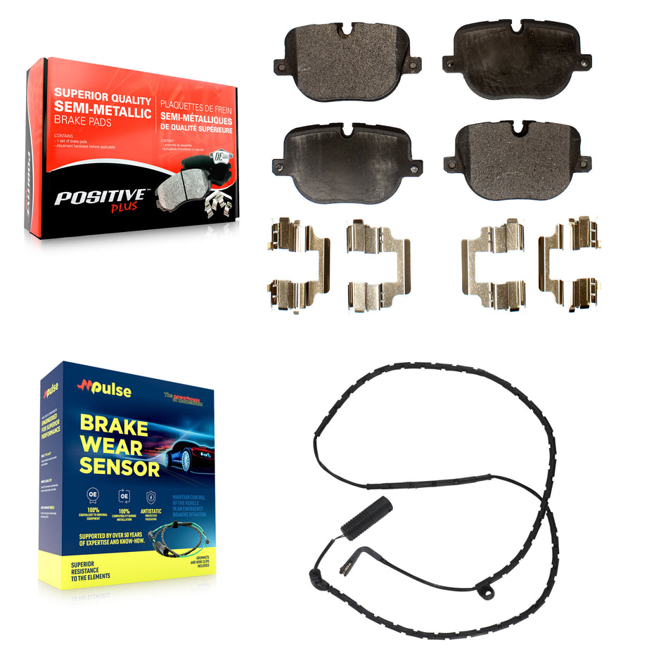 Rear Semi-Metallic Disc Brake Pads And Wear Sensors Kit For Land Rover Range KPW-101072