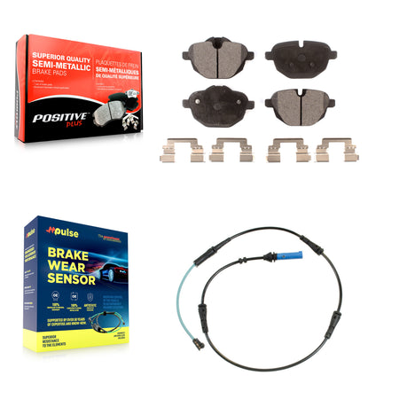 Rear Semi-Metallic Disc Brake Pads And Wear Sensors Kit For BMW 530i xDrive 530e 540d KPW-101076