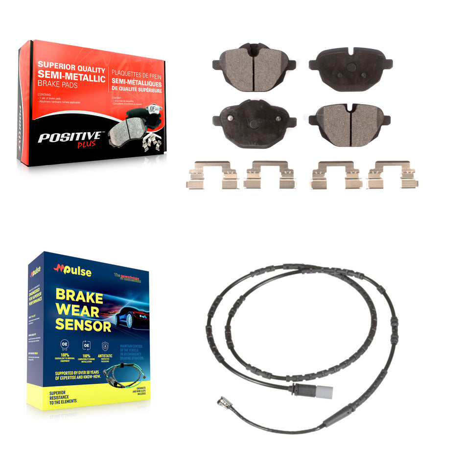 Rear Semi-Metallic Disc Brake Pads And Wear Sensors Kit For BMW Z4 KPW-101090