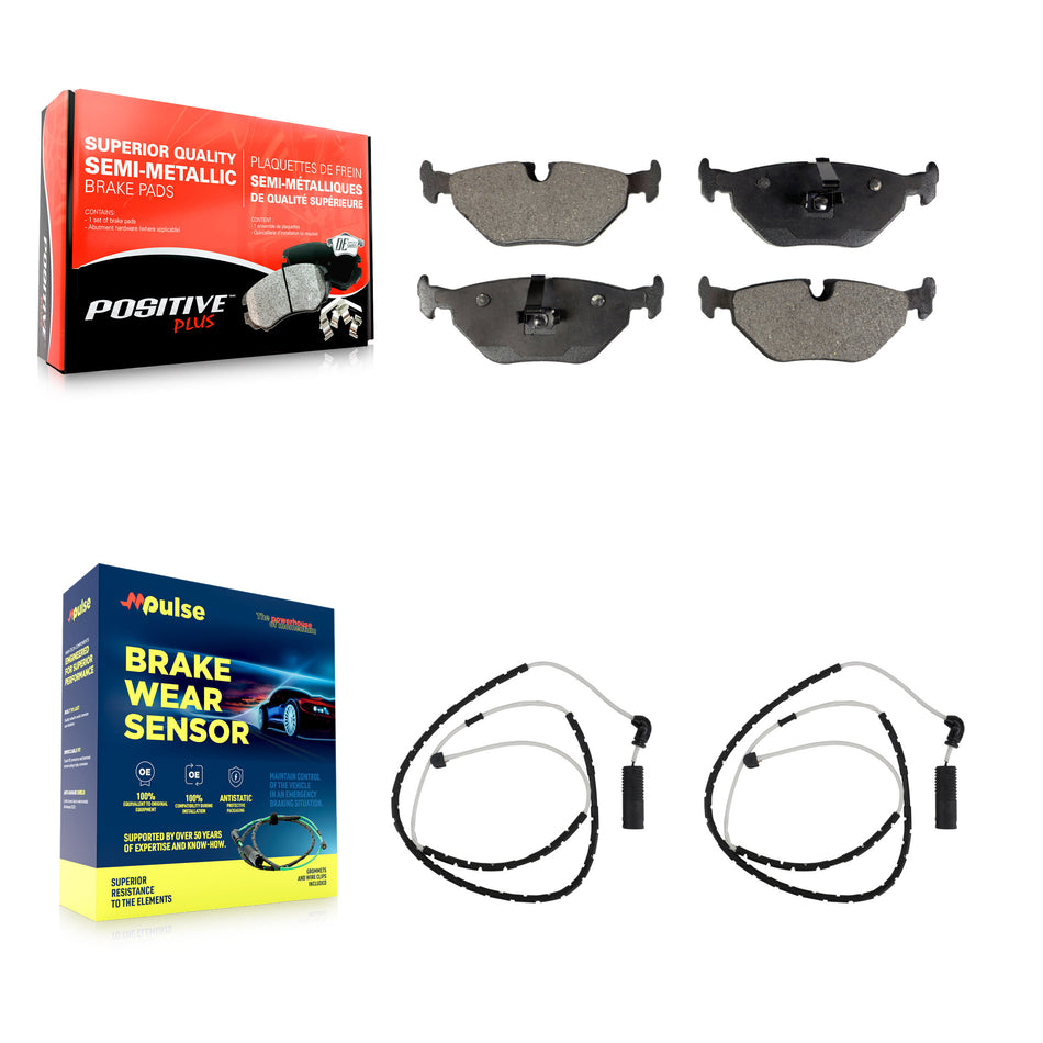 Rear Semi-Metallic Disc Brake Pads And Wear Sensors Kit For BMW Z4 KPW-101113