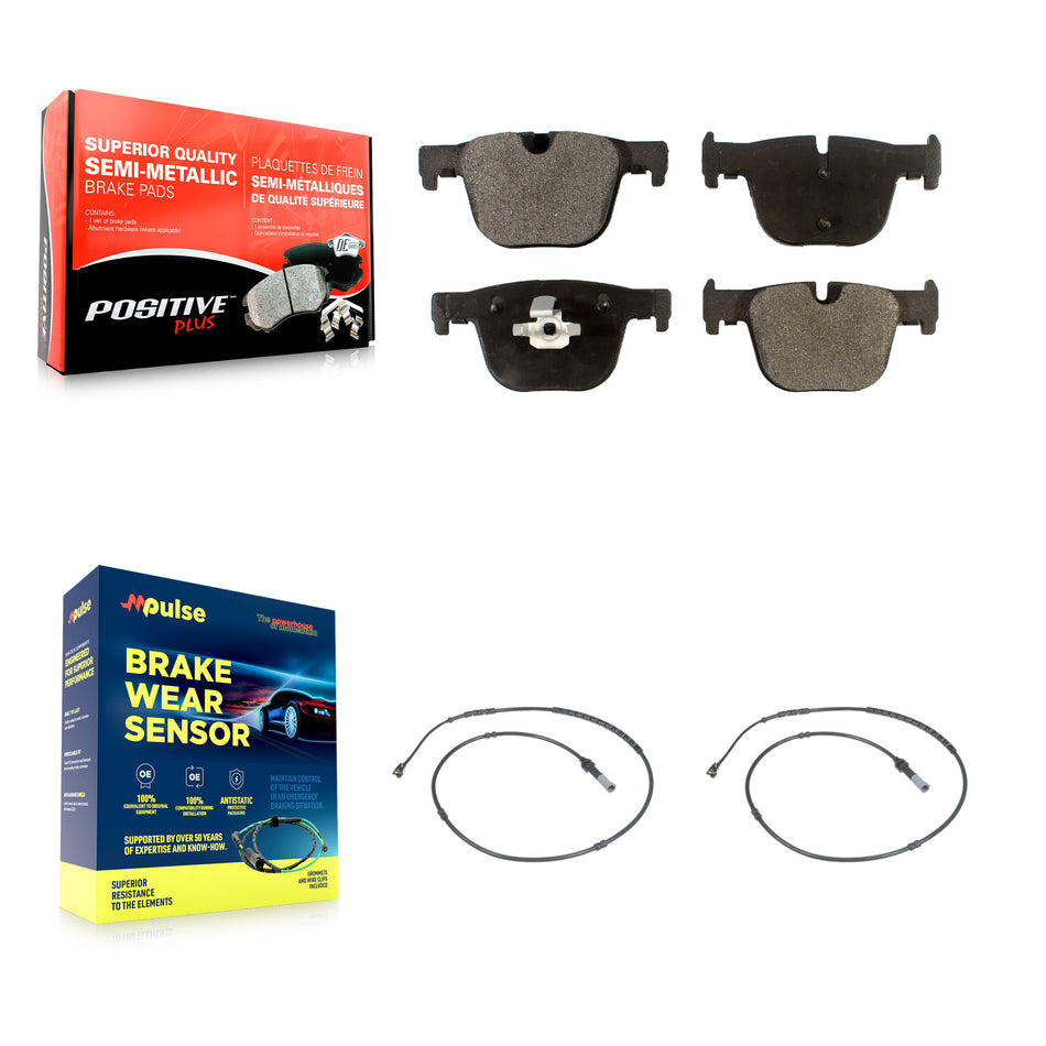 Rear Semi-Metallic Brake Pad Wear Sensor Kit For BMW 330i xDrive 328i 335i 428i 340i 435i KPW-101142