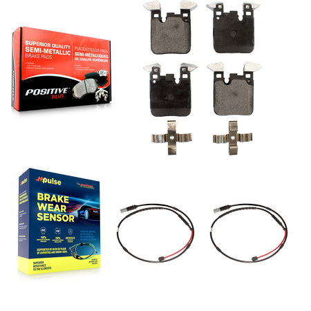 Rear Semi-Metallic Disc Brake Pads And Wear Sensors Kit For BMW M3 M2 KPW-101170
