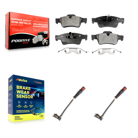 Rear Semi-Metallic Brake Pad & Wear Sensor Kit For Mercedes-Benz ML350 R350 G63 AMG GL450 KPW-101173