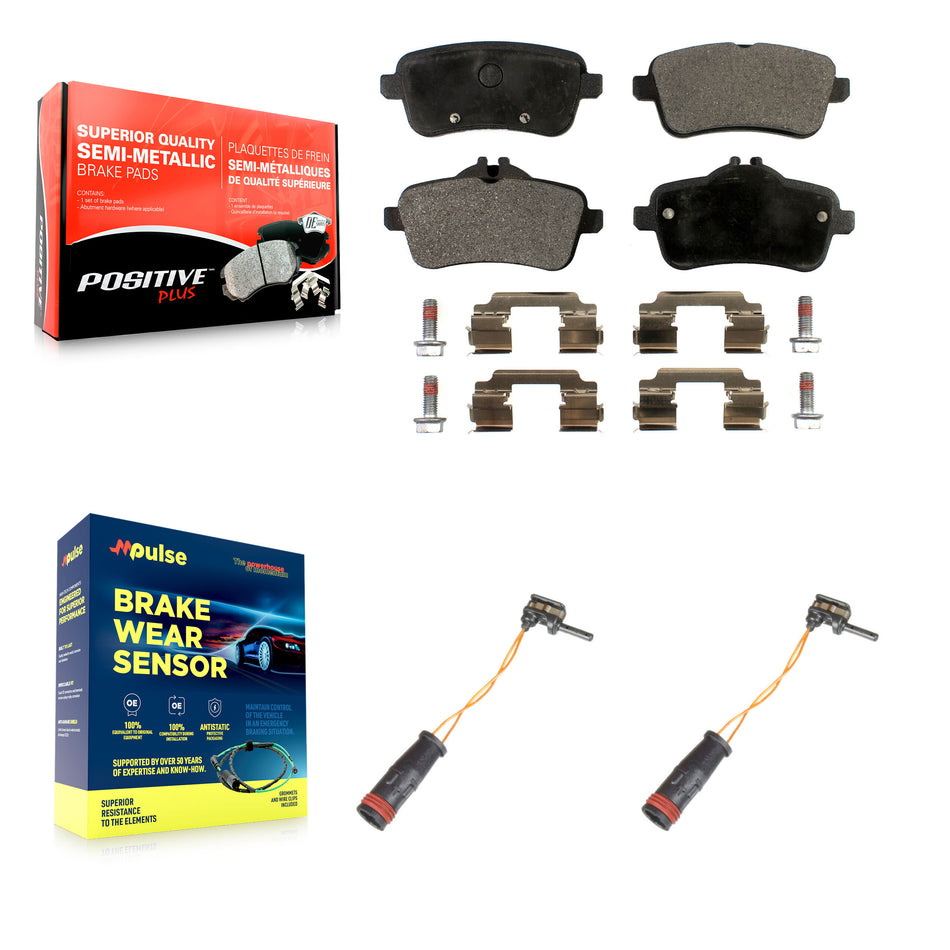 Rear Semi-Metallic Brake Pads Wear Sensor Kit For Mercedes-Benz ML350 GLE400 GLE350 GL350 KPW-101188