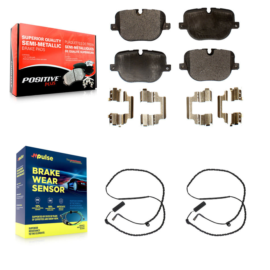 Rear Semi-Metallic Disc Brake Pads And Wear Sensors Kit For Land Rover Range KPW-101208