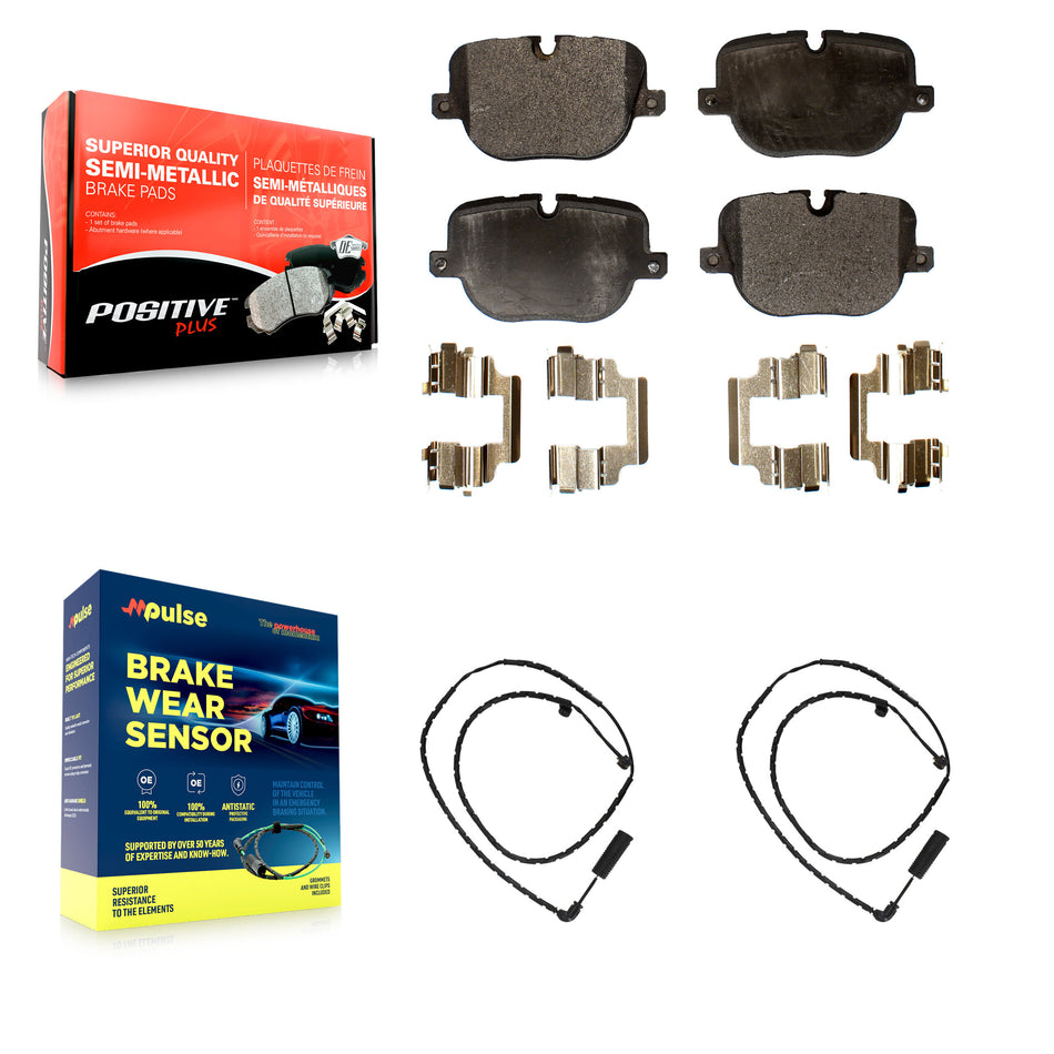 Rear Semi-Metallic Disc Brake Pads And Wear Sensors Kit For Land Rover Range KPW-101210