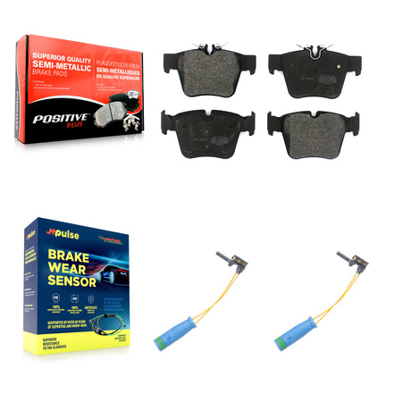 Rear Semi-Metallic Brake Pads Wear Sensor Kit For Mercedes-Benz GLC300 C43 AMG GLC43 C450 KPW-101221