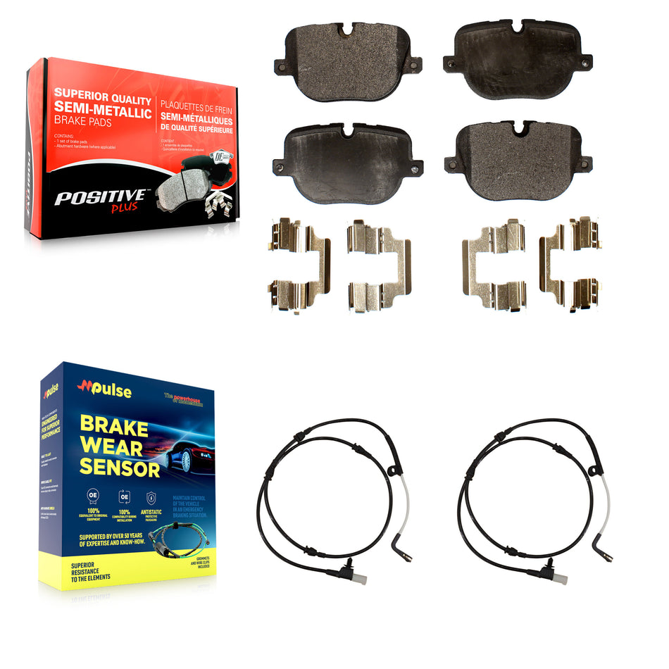 Rear Semi-Metallic Disc Brake Pads And Wear Sensors Kit For Land Rover Range Sport KPW-101231