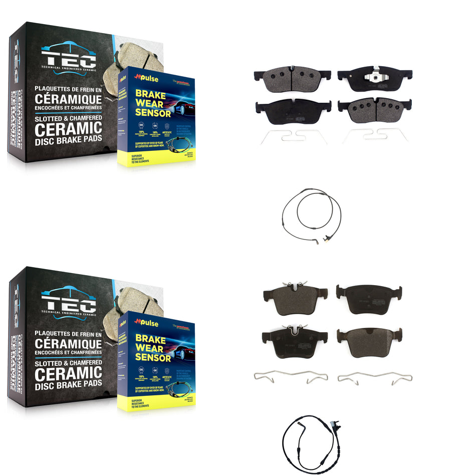 Front Rear Semi-Metallic Brake Pad And Wear Sensor Kit For Jaguar F-Pace Land Rover Range KPW-101362