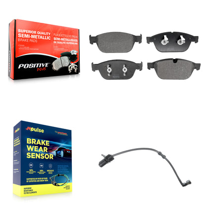 Front Semi-Metallic Disc Brake Pads And Wear Sensors Kit For Audi SQ5 A8 Quattro KPW-101375