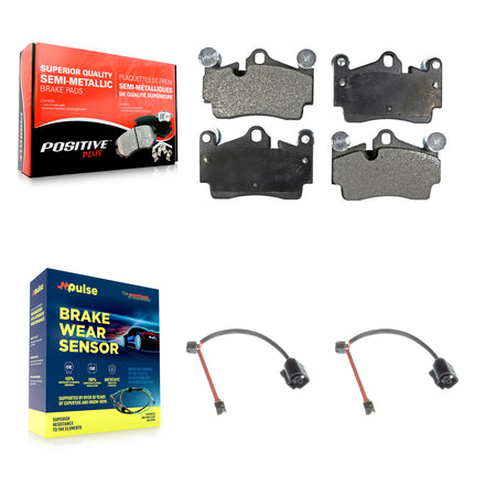 Rear Semi-Metallic Disc Brake Pads Wear Sensor Kit For Audi Q7 Porsche Cayenne Volkswagen KPW-101419