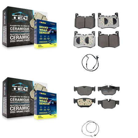 Front Rear Semi-Metallic Disc Brake Pads And Wear Sensors Kit For Land Rover Range Velar KPW-101434