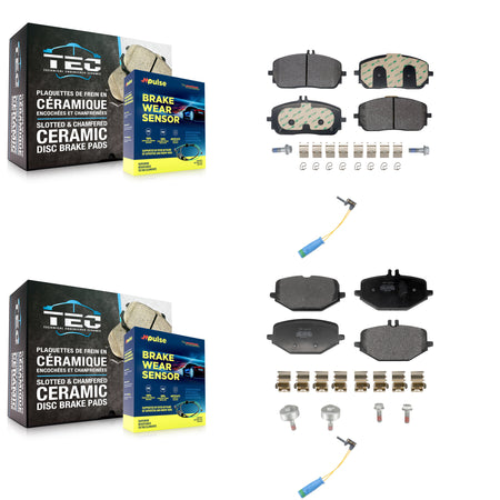 Front Rear Semi-Metallic Disc Brake Pad And Wear Sensor Kit For Mercedes-Benz GLE350 G550 KPW-101450