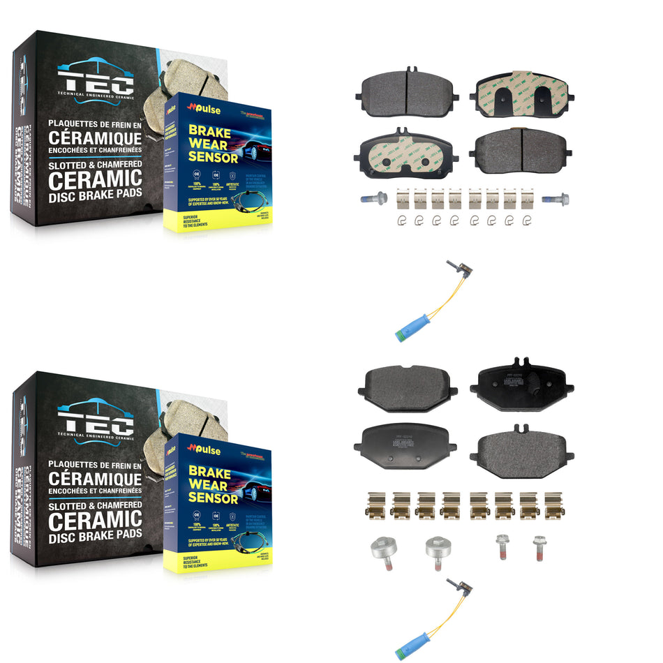 Front Rear Semi-Metallic Disc Brake Pad And Wear Sensor Kit For Mercedes-Benz GLE350 G550 KPW-101450
