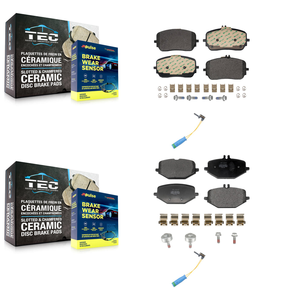 Front Rear Semi-Metallic Brake Pads Wear Sensor Kit For Mercedes-Benz GLE450 GLS450 GLE53 KPW-101451