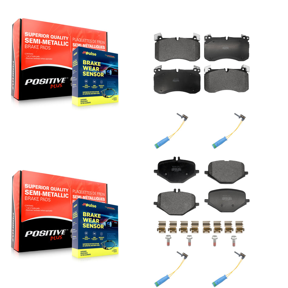 Front Rear Semi-Metallic Disc Brake Pad Wear Sensor Kit For Mercedes-Benz GLS63 AMG GLE53 KPW-101521