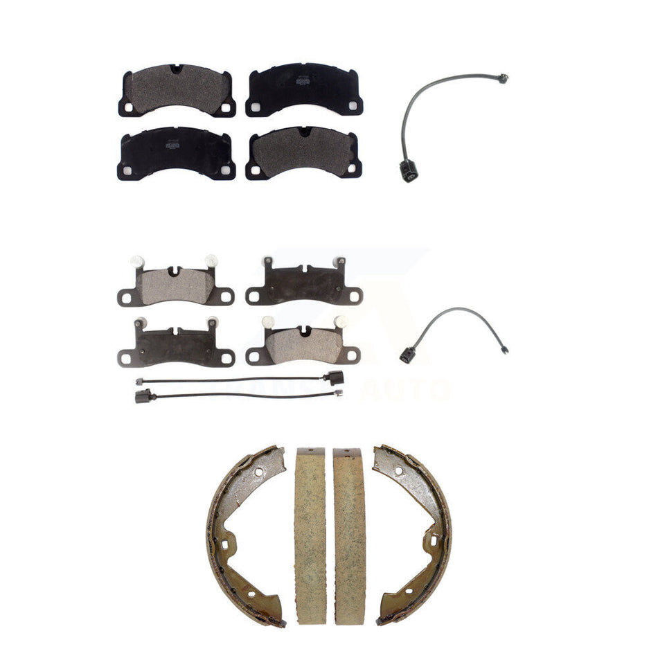 Front Rear Semi-Metallic Brake Pad Wear Sensor Kit (5Pc) For Porsche Cayenne with Harness KPW-101526