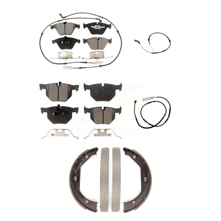 Front Rear Semi-Metallic Disc Brake Pads And Extra Wear Sensors Kit (5Pc) For BMW X1 KPW-101527