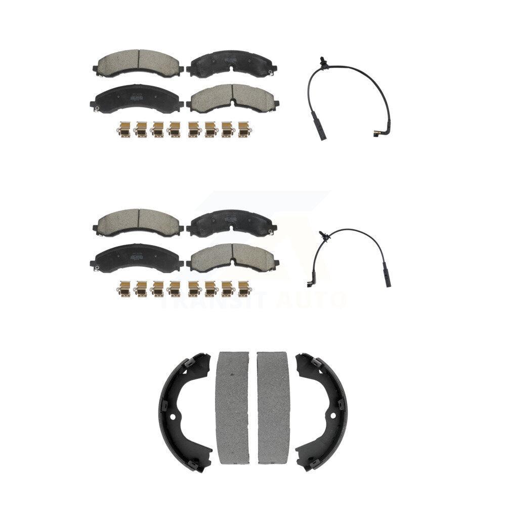 Front Rear Semi-Metallic Brake Pad Wear Sensor Kit (5Pc) For GMC Chevrolet Sierra 2500 HD KPW-101529