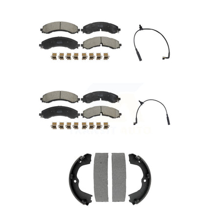 Front Rear Semi-Metallic Brake Pad Wear Sensor Kit (5Pc) For GMC Chevrolet Sierra 2500 HD KPW-101529