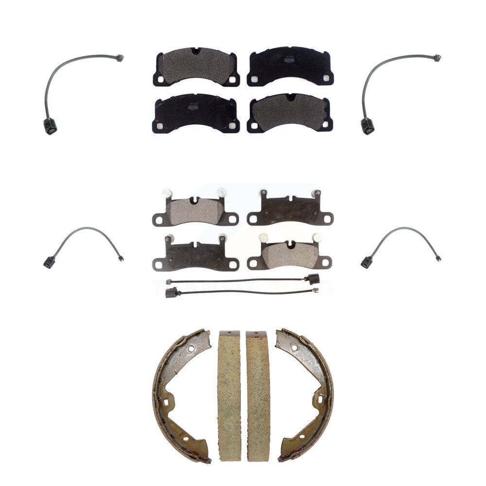 Front Rear Semi-Metallic Brake Pad Wear Sensor Kit (7Pc) For Porsche Cayenne with Harness KPW-101545