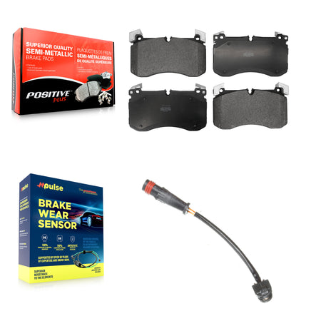 Front Semi-Metallic Brake Pads & Wear Sensor Kit For 2019-2022 Mercedes-Benz G63 AMG 4.0L KPW-101568