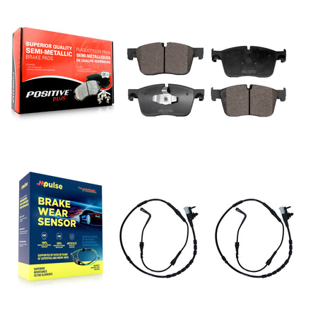 Front Semi-Metallic Disc Brake Pads And Wear Sensors Kit For Land Rover Range Velar KPW-101579