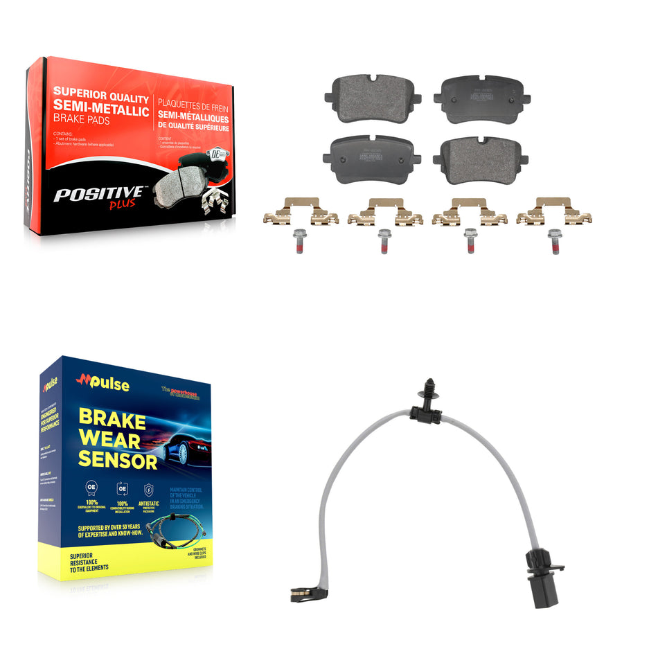 Rear Semi-Metallic Brake Pads & Wear Sensor Kit For Audi e-tron Quattro Sportback S6 S7 S KPW-101608