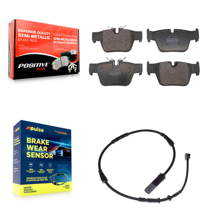 Rear Semi-Metallic Disc Brake Pads And Wear Sensor Kit For BMW X2 M235i xDrive Gran Coupe KPW-101614