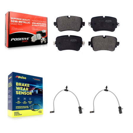 Rear Semi-Metallic Disc Brake Pads And Wear Sensors Kit For 2019 Audi e-tron Quattro -L KPW-101630