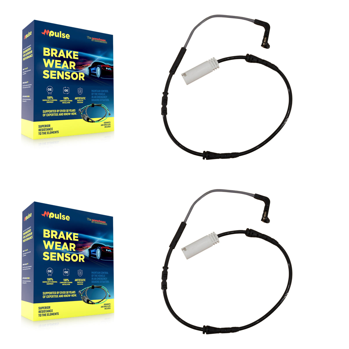 Front Brake Pads Wear Sensor (2 Pack) For BMW 335i 323i 328i 135i 335d 130i KSE-100026