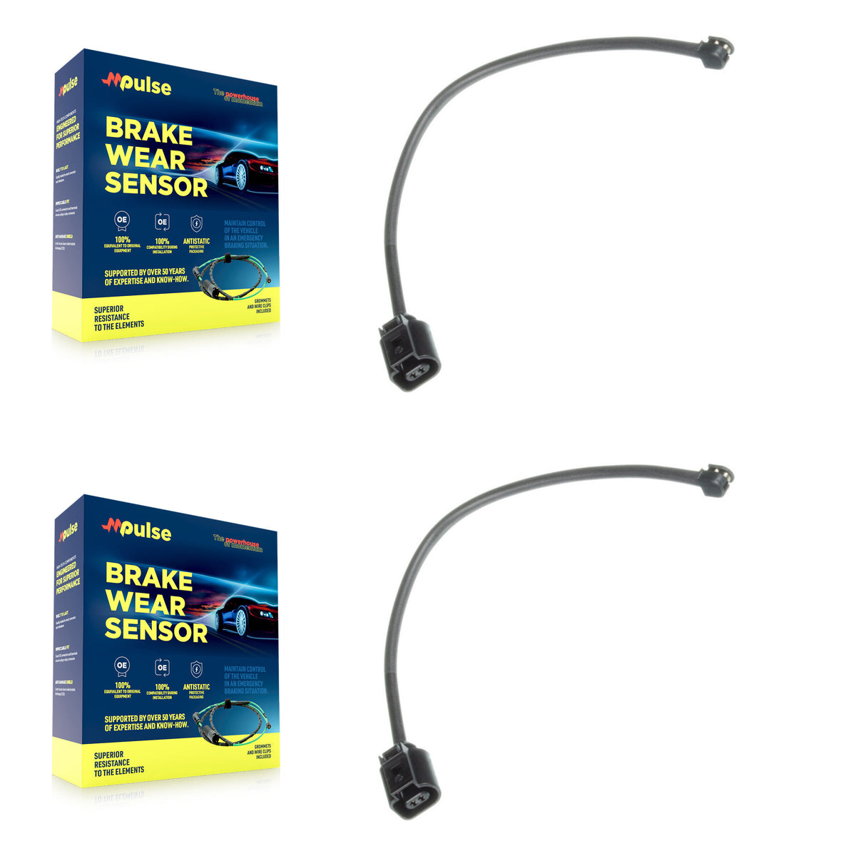 Front Brake Pads Wear Sensor (2 Pack) For Porsche Cayenne Volkswagen Touareg 911 Panamera KSE-100029