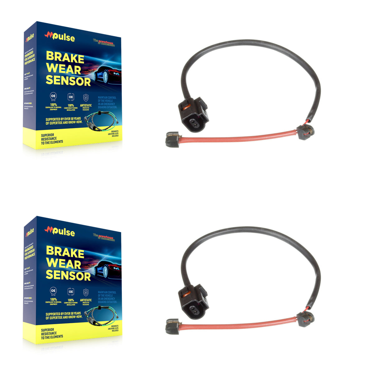 Front Brake Pads Wear Sensor (2 Pack) For Porsche Cayenne KSE-100045