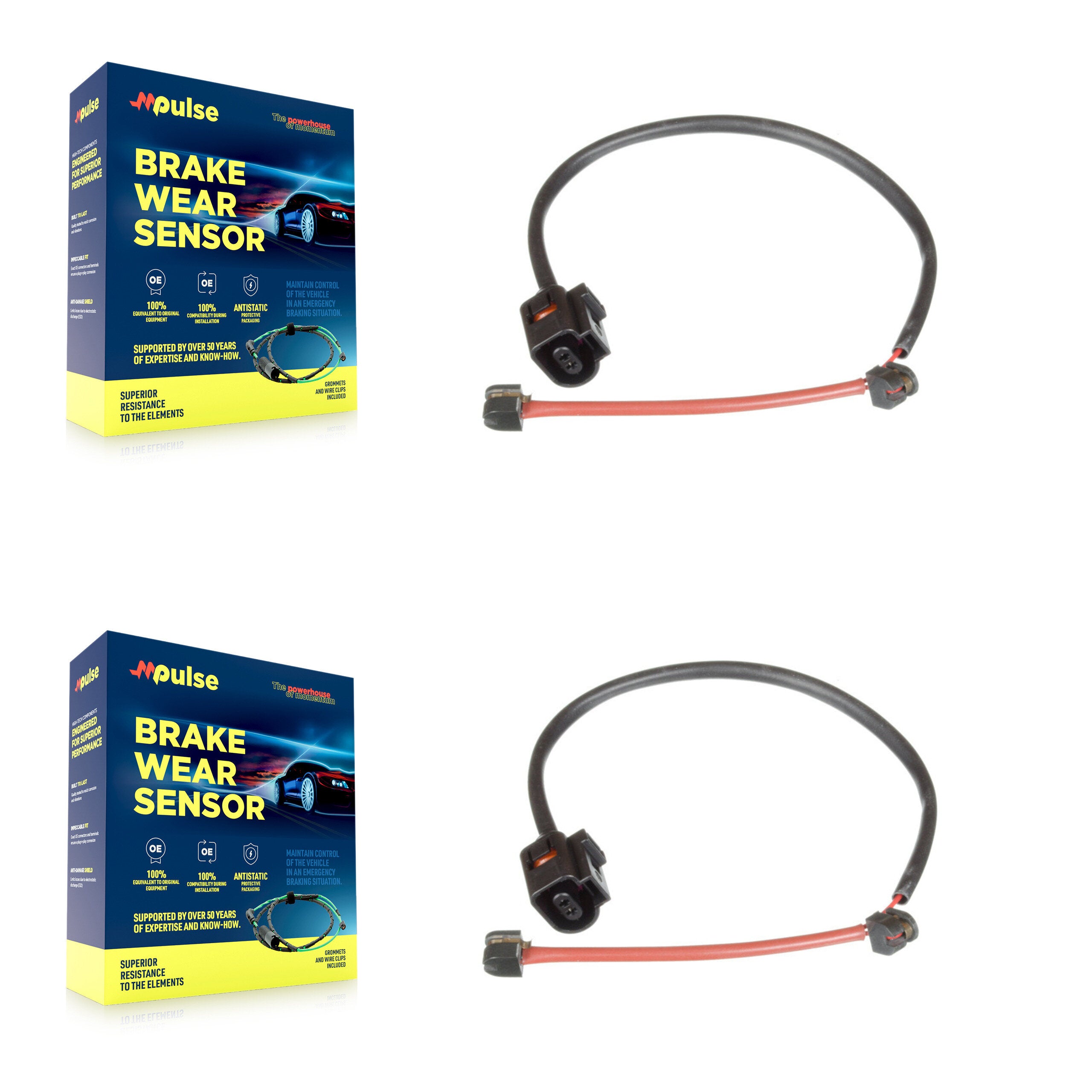 Front Brake Pads Wear Sensor (2 Pack) For Porsche Cayenne KSE-100045