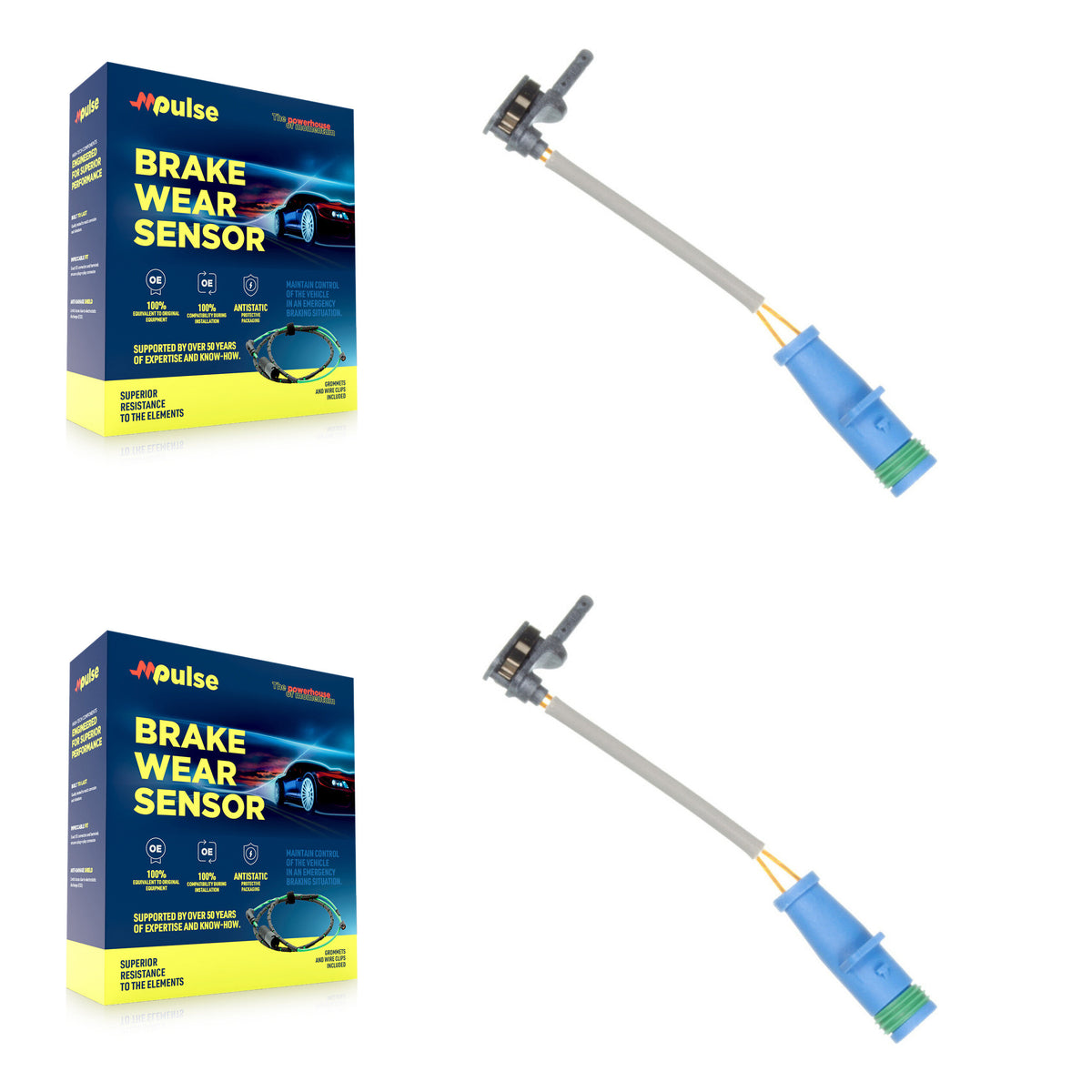 Front Brake Pads Wear Sensor (2 Pack) For Mercedes-Benz S550 S560 E53 AMG CLS53 SL63 S450 KSE-100063
