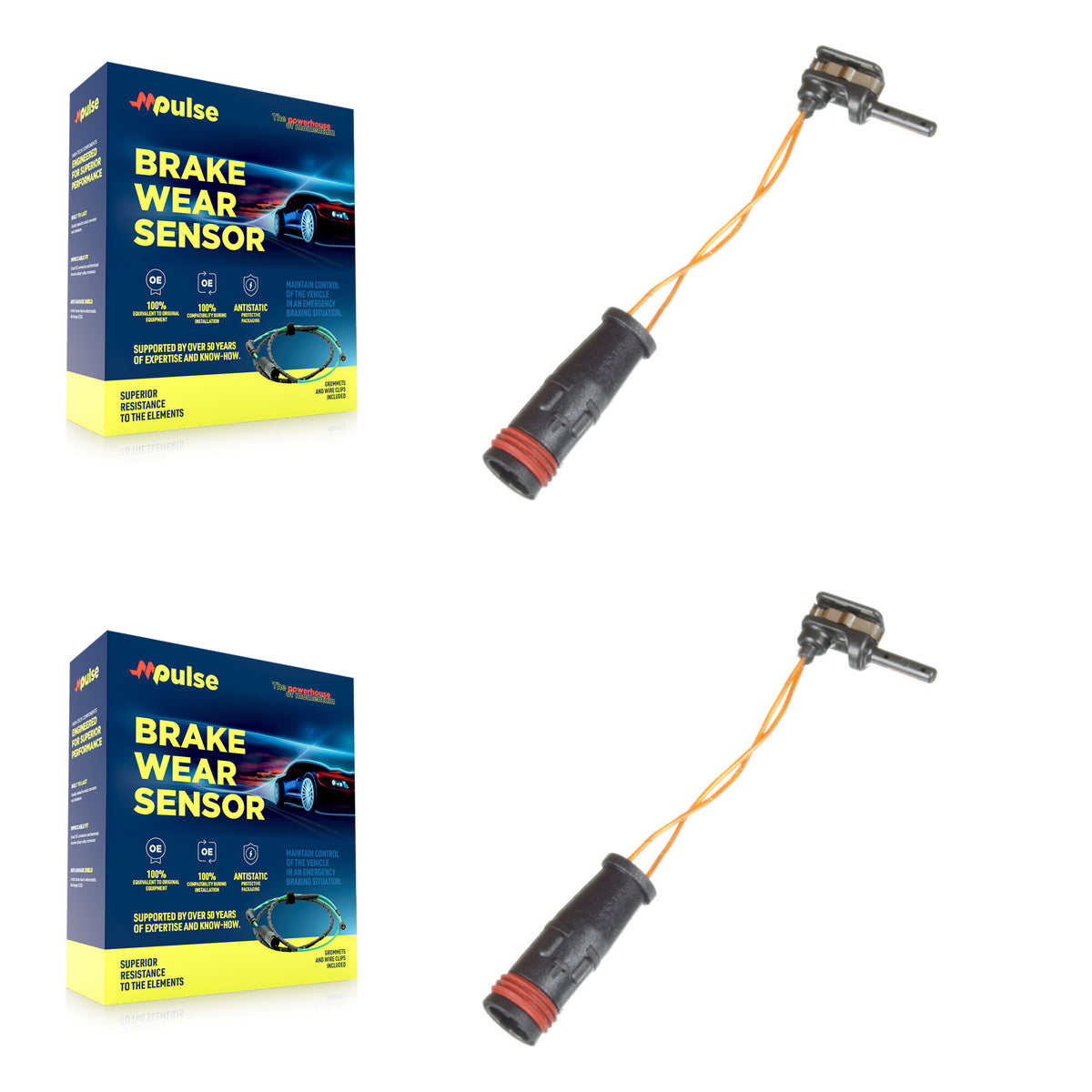 Front Brake Pads Wear Sensor (2 Pack) For Mercedes-Benz C300 GLK350 E350 B200 GLK250 C350 KSE-100065