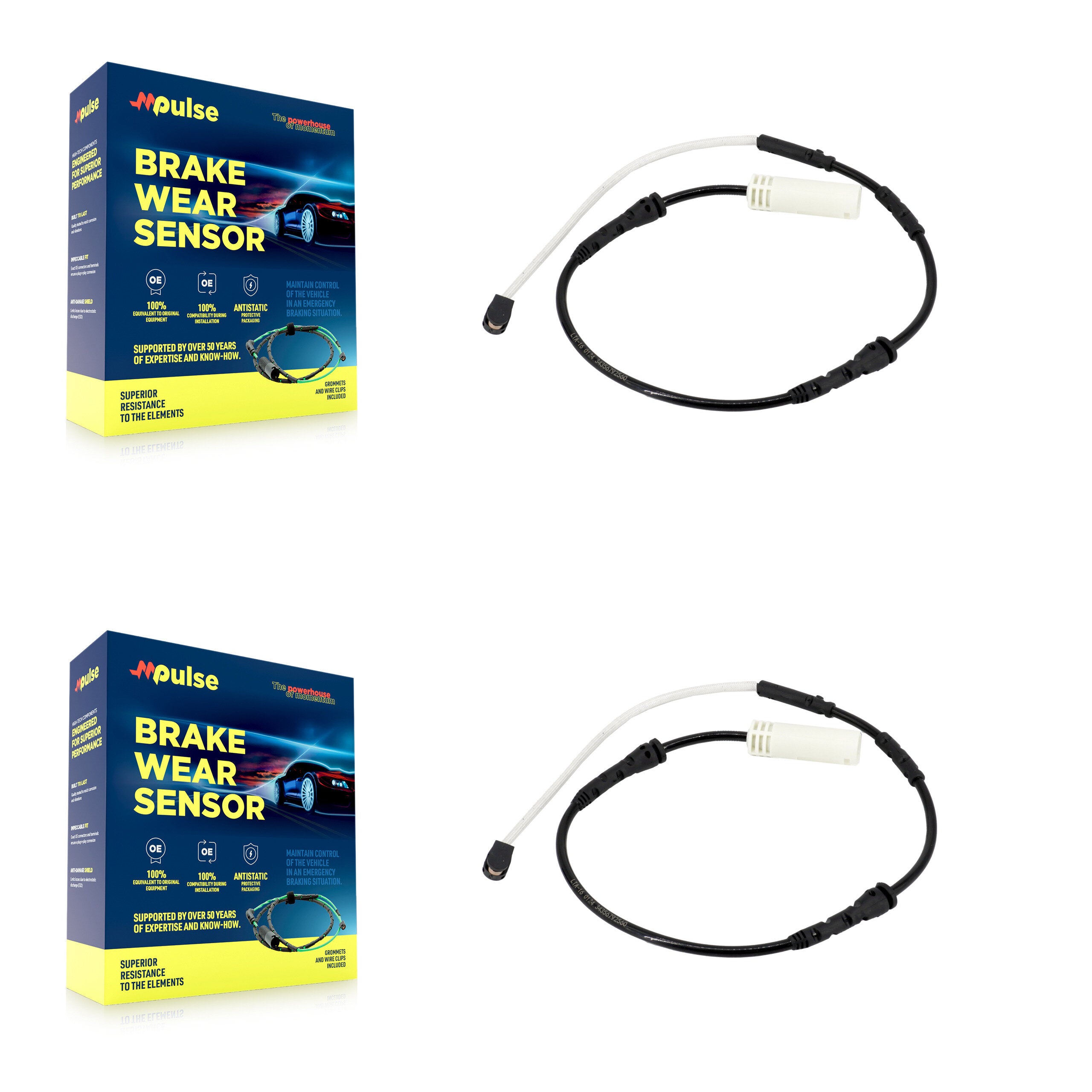 Front Brake Pads Wear Sensor (2 Pack) For BMW 328i xDrive 323i 335i 335is 335d 325i 130i KSE-100107