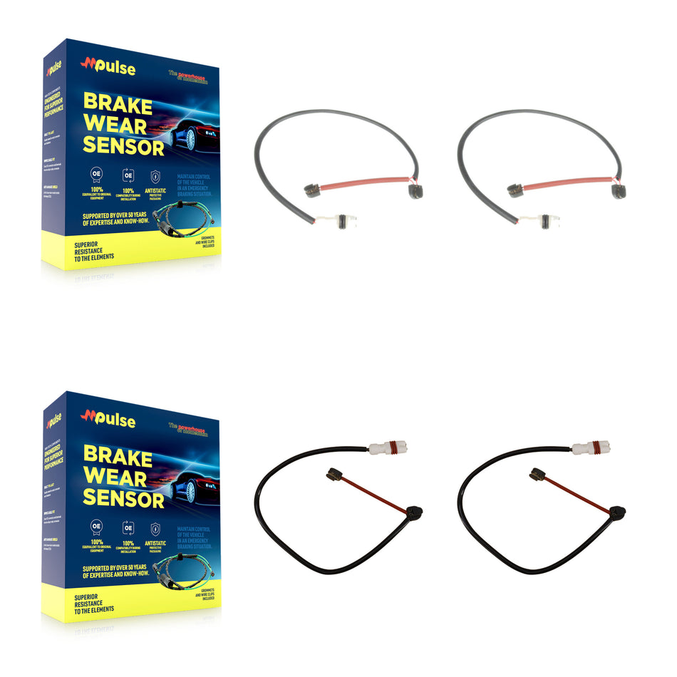 Front Rear Brake Pads Wear Sensor (4 Pack) For Porsche 911 KSE-100114
