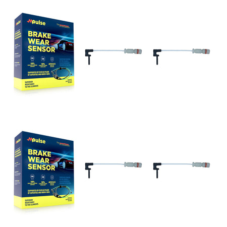 Front Rear Brake Pads Wear Sensor (4 Pack) For Chrysler Crossfire 3.2L KSE-100118