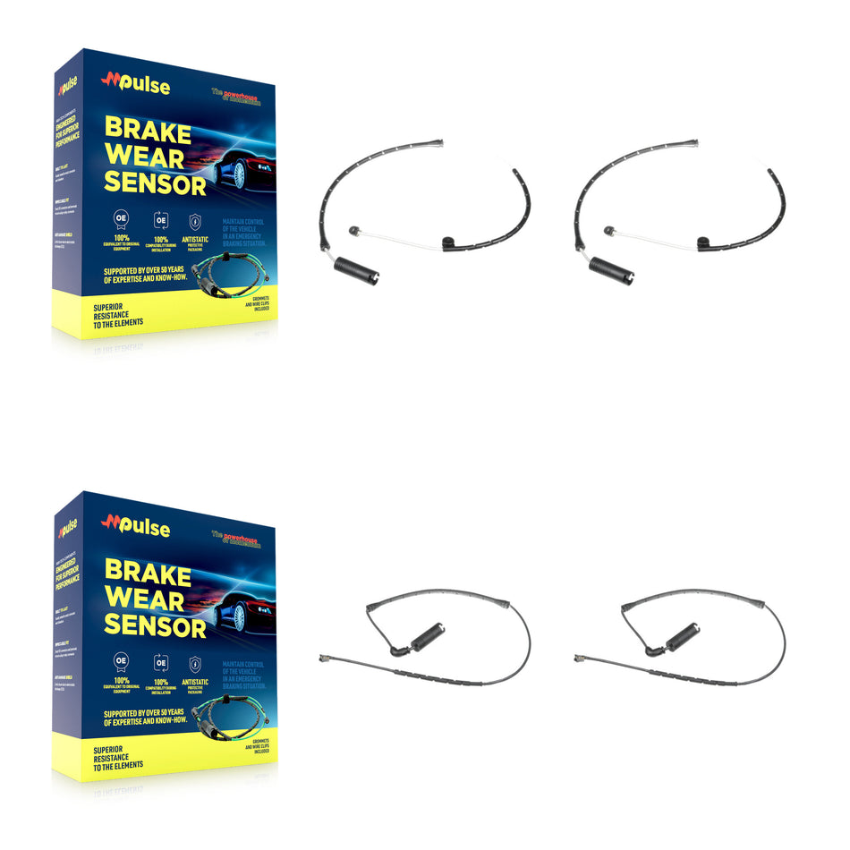 Front Rear Brake Pads Wear Sensor (4 Pack) For 2000-2006 BMW X5 KSE-100121