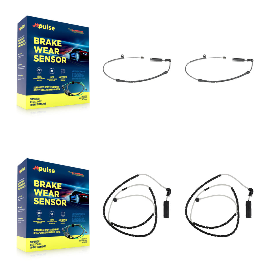 Front Rear Brake Pads Wear Sensor (4 Pack) For BMW Z4 KSE-100125