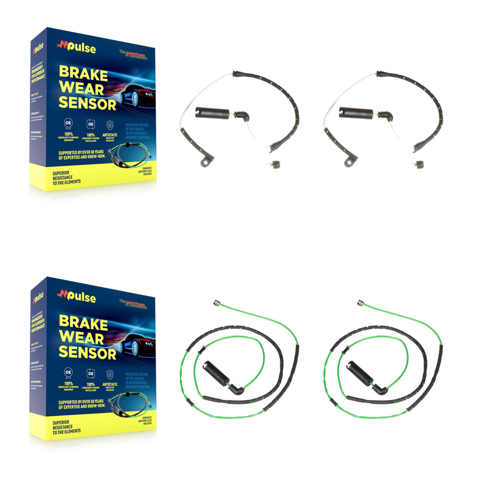 Front Rear Brake Pads Wear Sensor (4 Pack) For 2006-2008 BMW Z4 3.2L KSE-100127
