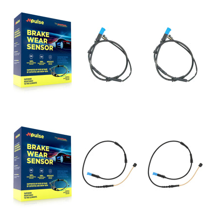 Front Rear Brake Pads Wear Sensor (4 Pack) For BMW X4 KSE-100140