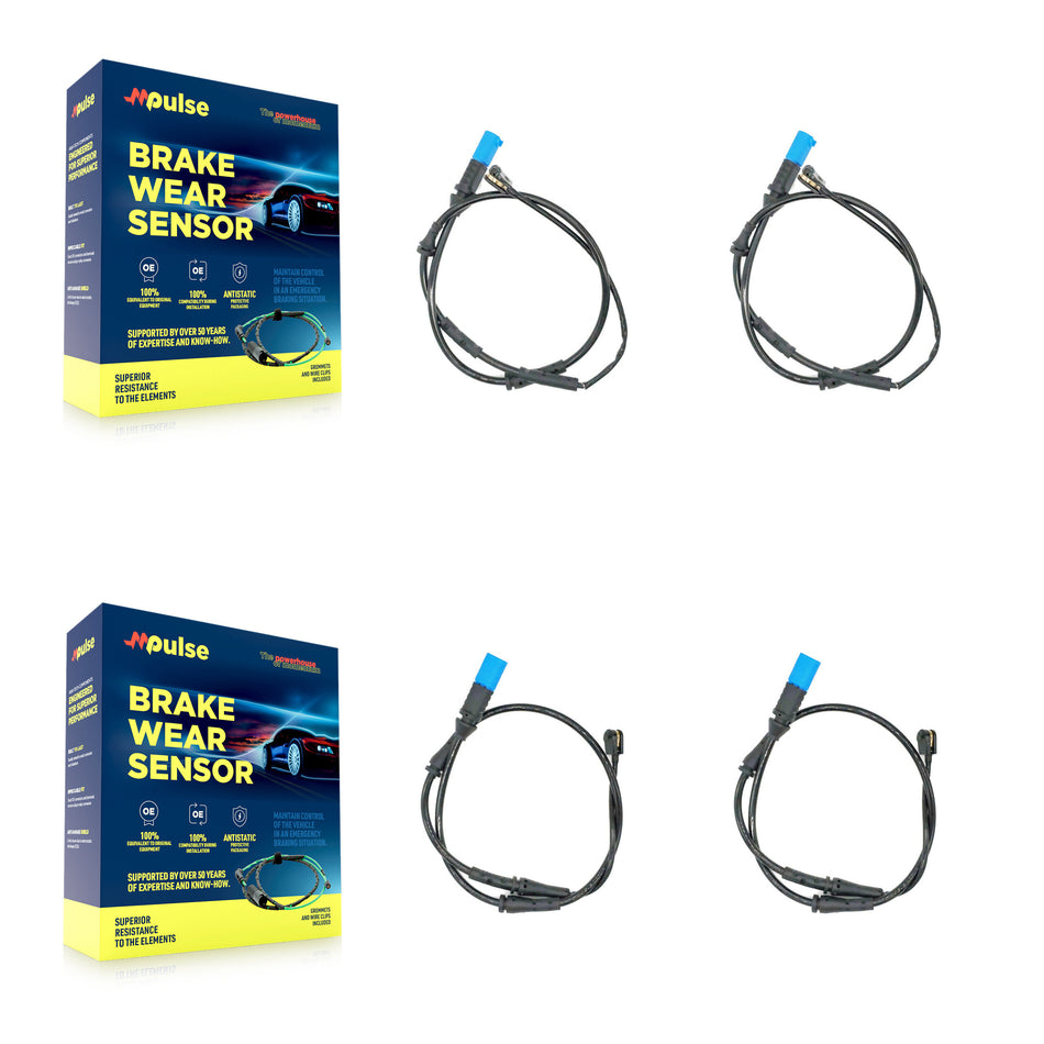 Front Rear Brake Pads Wear Sensor (4 Pack) For BMW X3 iX3 KSE-100141