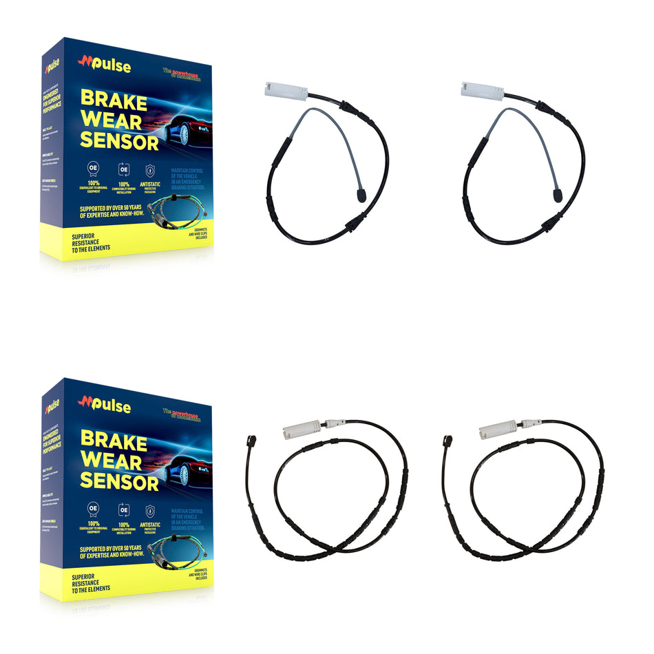 Front Rear Brake Pads Wear Sensor (4 Pack) For BMW X1 KSE-100166