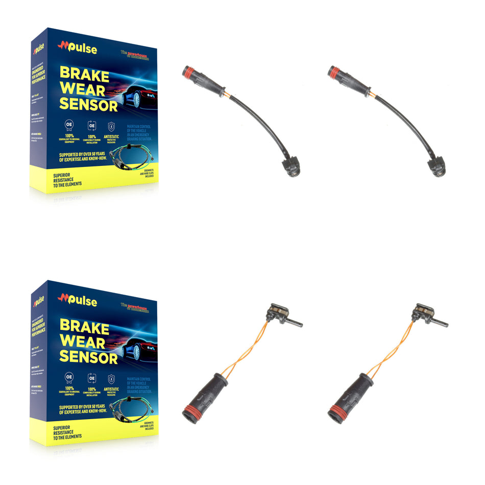 Front Rear Brake Pads Wear Sensor (4 Pack) For Mercedes-Benz S550 SL500 S63 AMG C63 S E63 KSE-100172