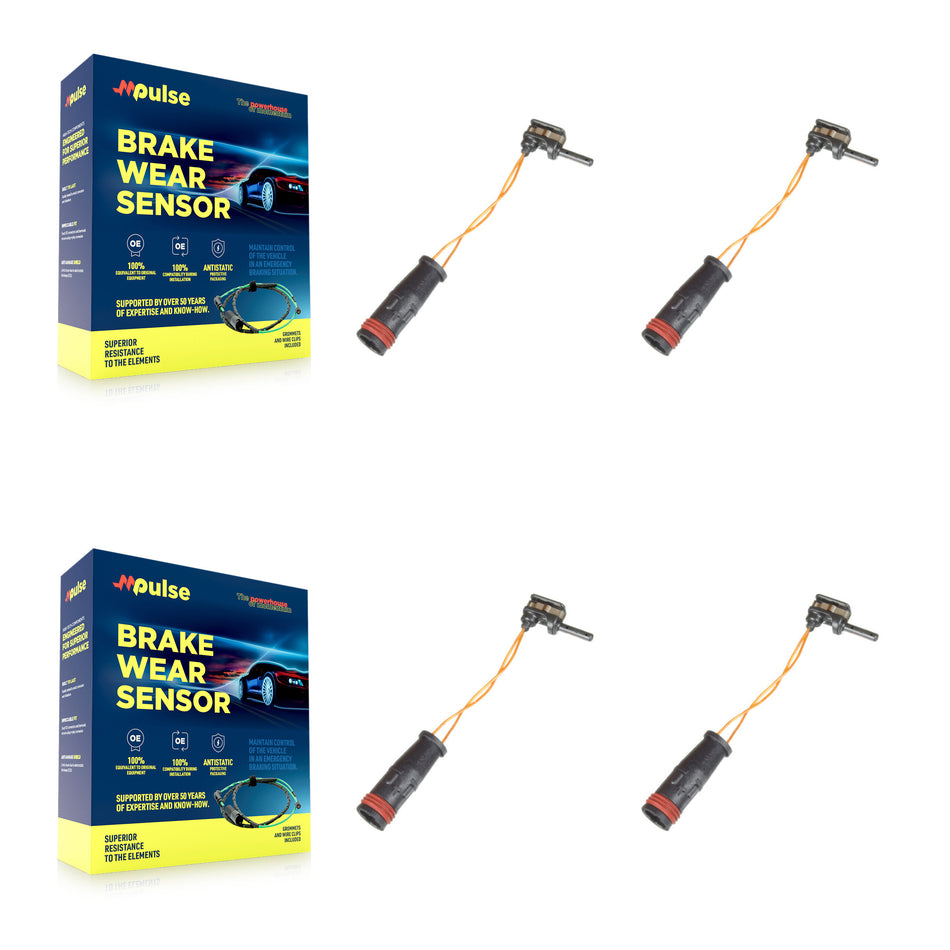 Front Rear Brake Pads Wear Sensor (4 Pack) For Mercedes-Benz C300 GLK350 GLK250 C350 E350 KSE-100174