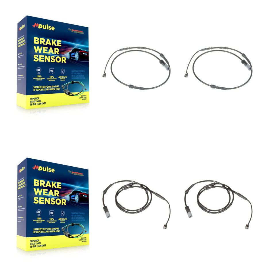 Front Rear Brake Pads Wear Sensor (4 Pack) For BMW X3 X4 KSE-100176